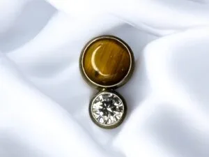 Titanium Set Two Cabochon Cluster - Neometal