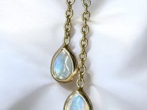 Double Pear Charm On Chains - Modern Mood