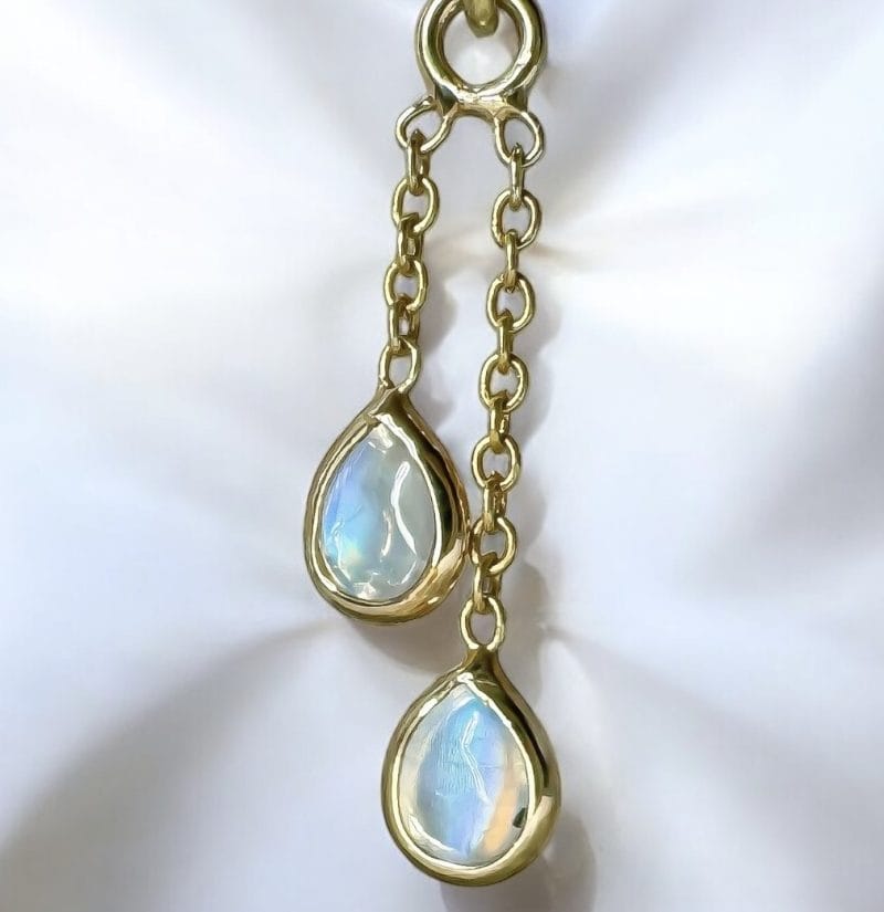 Double Pear Charm On Chains - Modern Mood