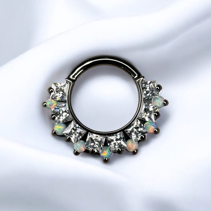 Shelly White CZ and Opal -Tremun