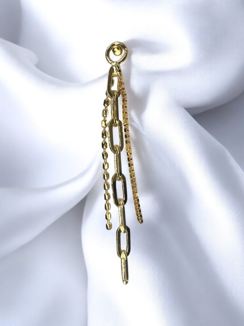 14K Gold Mixed Chain Charm