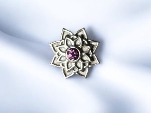 Sol Flower 14K White Gold Rhodolite - BVLA