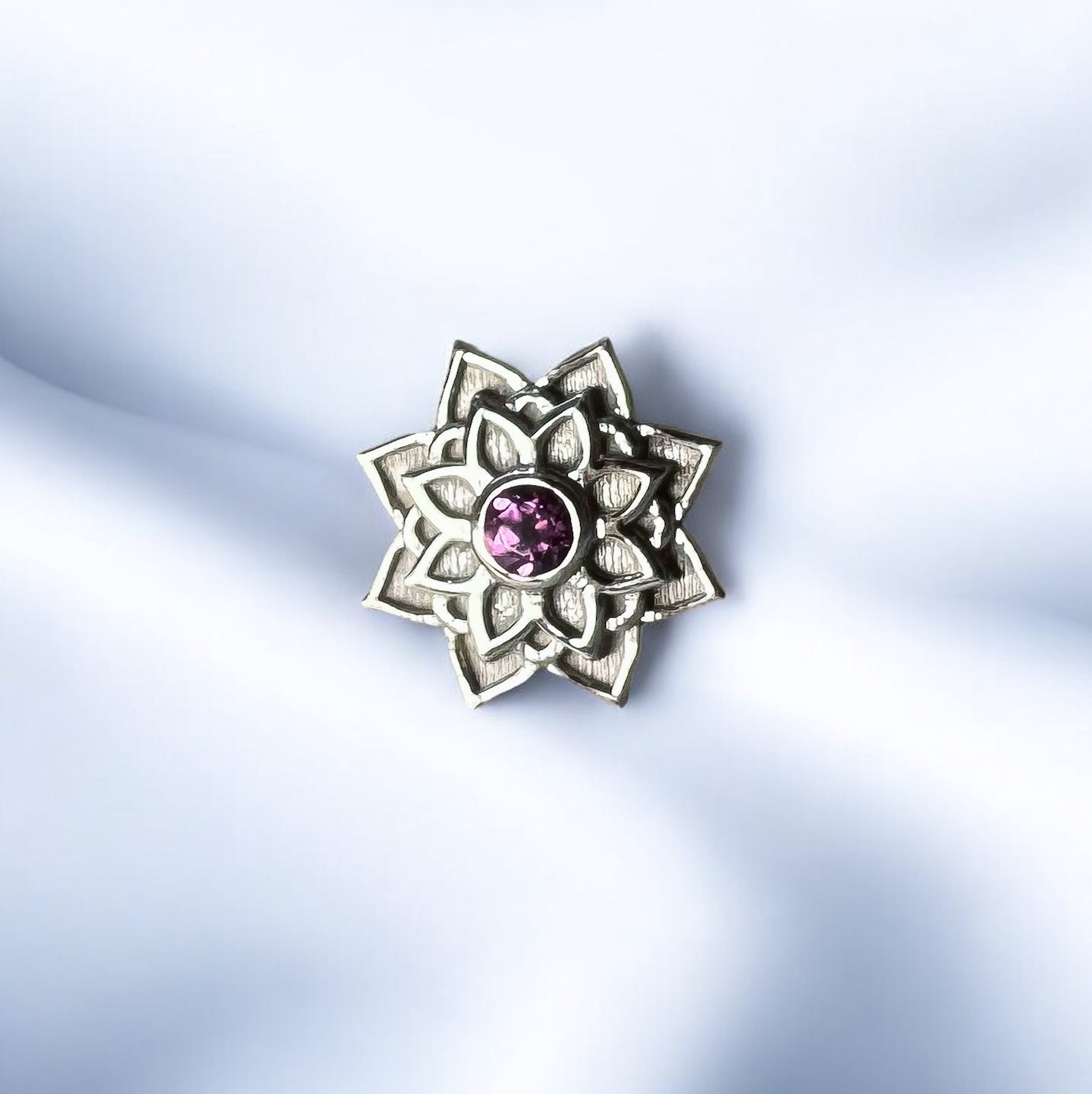 Sol Flower 14K White Gold Rhodolite - BVLA