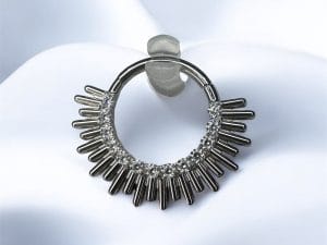 Sun Ray Clicker White CZ - Invictus