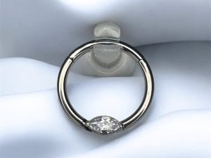 Solitaire Marquise Clicker White CZ - Invictus