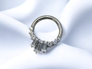 Tapered Baguette Clicker CZ - Metal Mafia